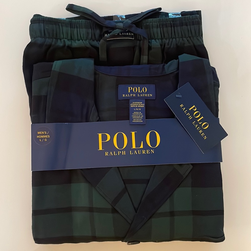 Polo Ralph Lauren Men’s Pajama Set Plaid Large NWT